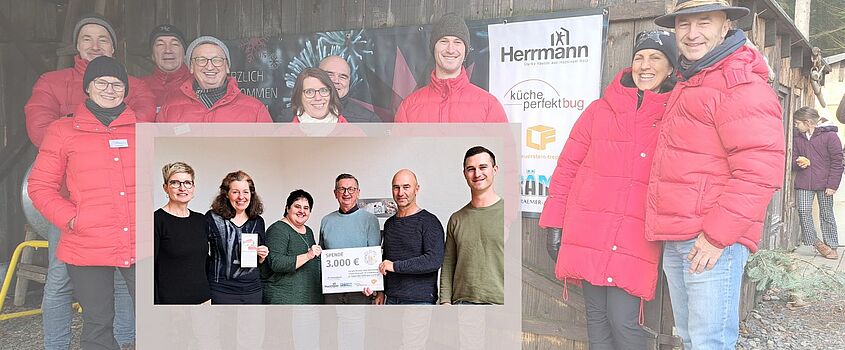 Feuerstein-treppen spendet nach Weihnachstbaumverkauf  für Hospiz